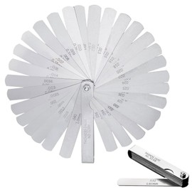 32 Klingen Fühlerlehre,fühlerlehre ventilspiel motorrad,Ventillehre,0,02-1,0mm Fühlerlehre Ventilspiel,Doppelt Markierte Metrik Und Imperial Messwerkzeug Für Messung Gap Breite Dicke Metrisch Größen