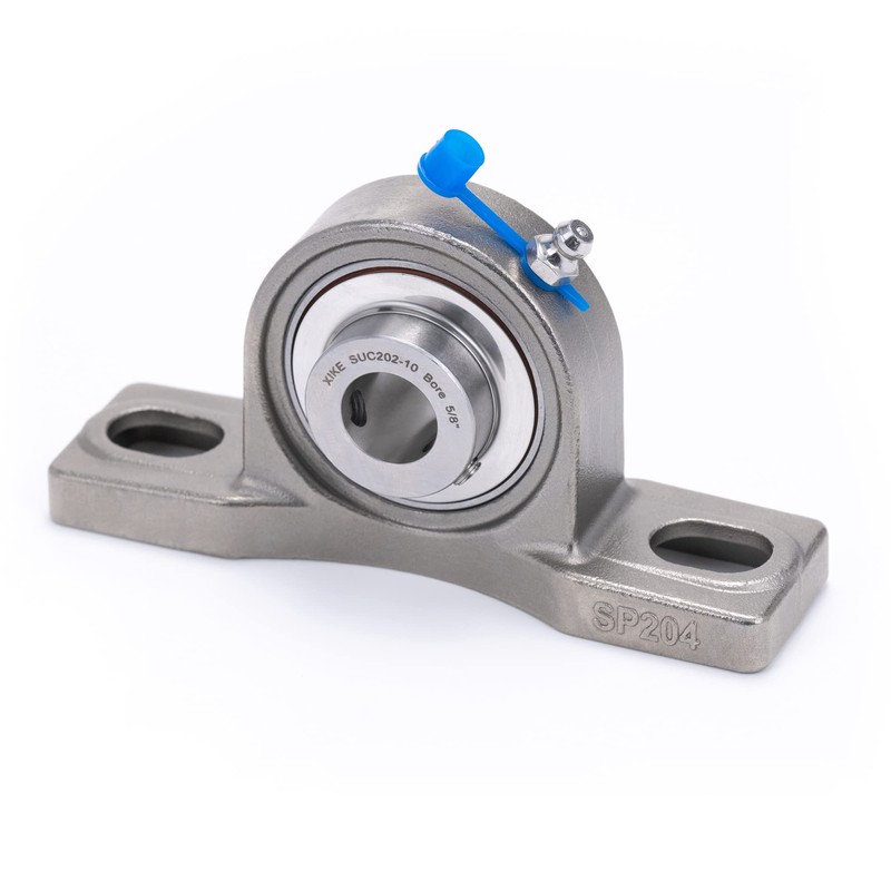 XIKE 2 Pcs SUCP202-10 Bore 5/8" All Stainless Steel Pillow