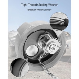 NTSUMI 2 3/8" Locking Diesel Fuel Cap Fit for Freightliner M2 Semi Small Box Truck 2002 and Up, Fuel Tank Cover Replace FTA-C-13, Semi Truck Cap with Seal Ring Key Chain 2 Pack