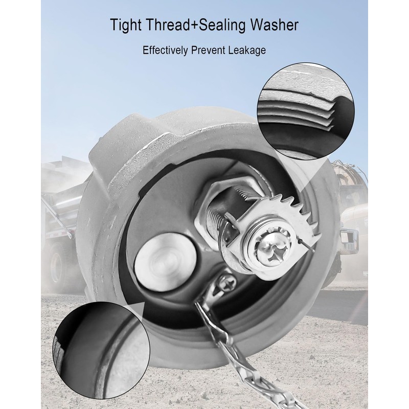 NTSUMI 2 3/8" Locking Diesel Fuel Cap Fit for Freightliner