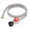 GASPRO 0-20 PSI Adjustable Propane Regulator with Braided Hose, High