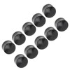 10PCS Motorcycle Head Bolt Cover CNC Aluminum Black Round Grooved