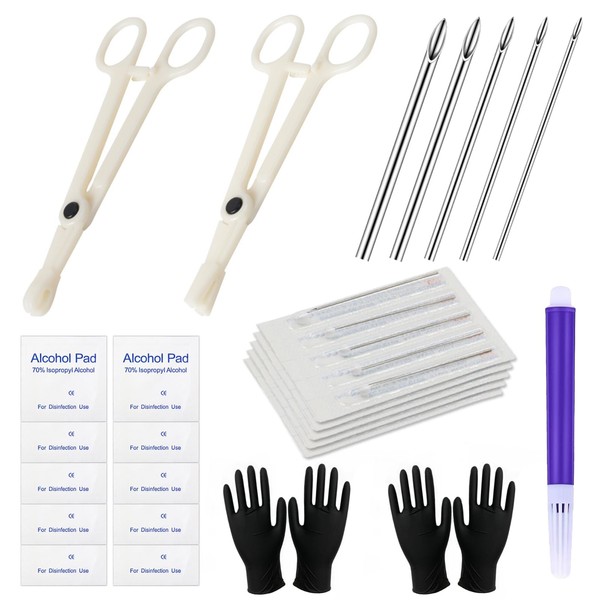 Piercing Kit - 40pcs Piercing Tool Kit with 25pcs Mixed