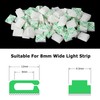 PETKNOWS 120 PCS Light Strip Mounting Clips White Self Adhesive