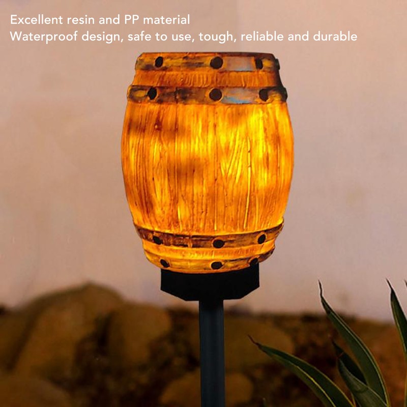 Solar Pathway Light Resin PP LED Light Sensing Waterproof Wine