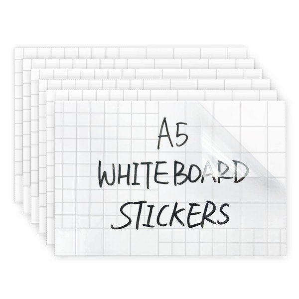 Dry Erase Film Whiteboard Wall Sticker-6 Sheets Self-Repositionable Dry Erase