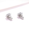 QUKE Women's Snowflake Shape Clip On Earrings Cubic Zirconia Crystal