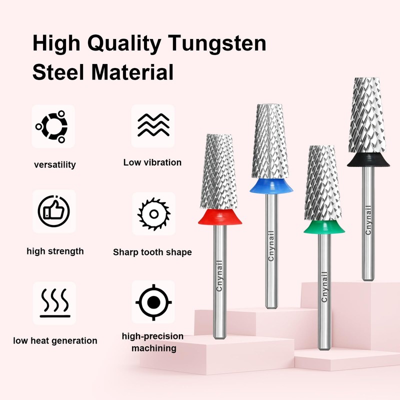 3/32" Small Tapered Barrel Safety Nail Drill Bit for Gel