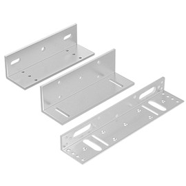 Z and L Aluminum Alloy Bracket for Single Door 280KG/600lbs Holding Force Electric Magnetic Lock, Electromagnetic Lock Matching Bracket for Inward Door (Single Door 280KG/600lb Z & L Bracket)