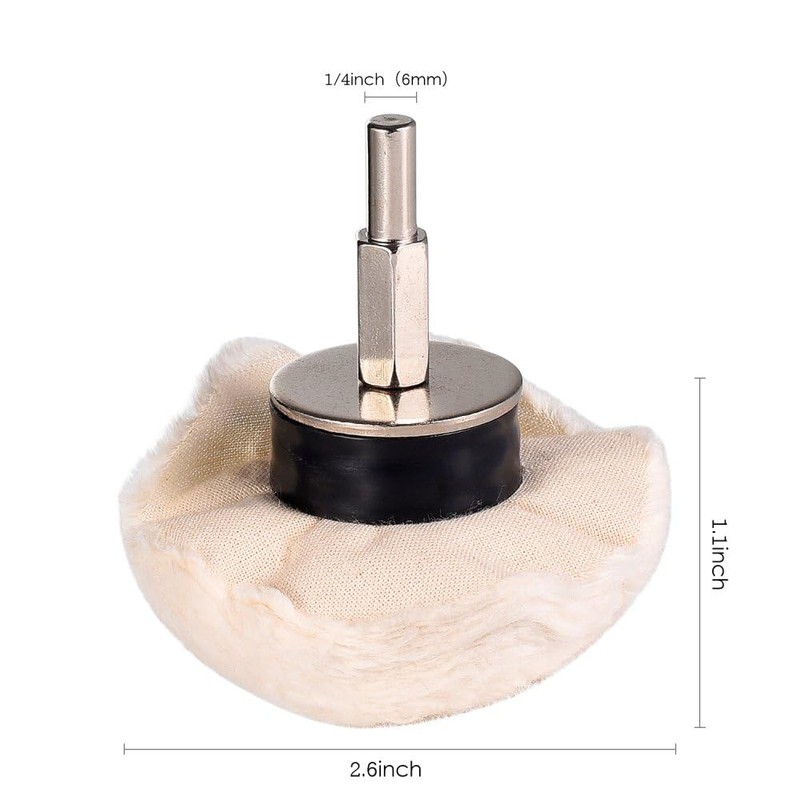4 Pcs Cotton Buffing Polishing Wheel for Drill White Flannelette
