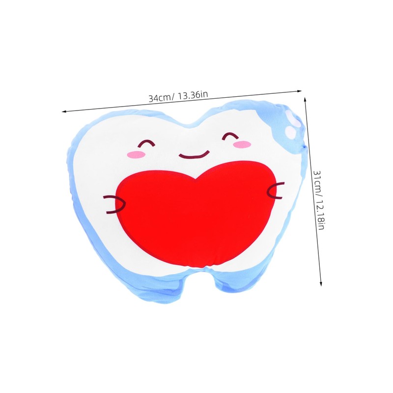 BESPORTBLE Soft Plush Tooth Pillow Back Support Pillow for Sitting