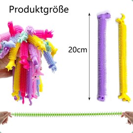 Pack of 12 Sensory Toys, Stress Relief, Finger Twist, Autism Toy, Squeeze Toy, for Boys, Girls, Adults, Quiet Relaxation, Stretchy Strings, Sensory Fidget Toy