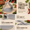 Kundita 8-Inch Cast Aluminum Tortilla Press, Silver Commercial-Grade Tortilla Maker
