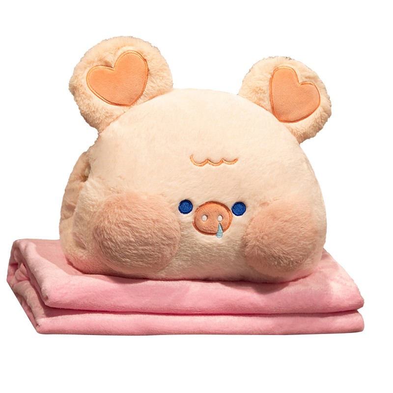 Stuffed Animals Travel Blanket Pillow Set Soft Plush Hugging Pillow