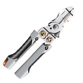 MagiDeal Wire Stripper Bobbin Winder Manual Wiring Tool Electrician Comfortable Grip Cutting Pulling Wires Cutter Crimping Splitting