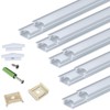 THMOOTHER Recessed LED Strip Channel Diffuser 10-Pack 6.56FT,23.5X7MM LED Tape