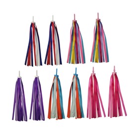 Totority 5 Pair Bike Handlebar Streamers Ribbons for Boys Carrier Accessories for Scooters Tricycles Fun Bike Decoration