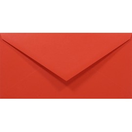 Netuno 100 Envelopes Red DIN Long 110 x 220 mm 80 g Rainbow Red Envelopes Pointed Flap without Window Envelopes Colourful for Invitation Cards Birthday Cards Christmas Cards Coloured Envelopes DL