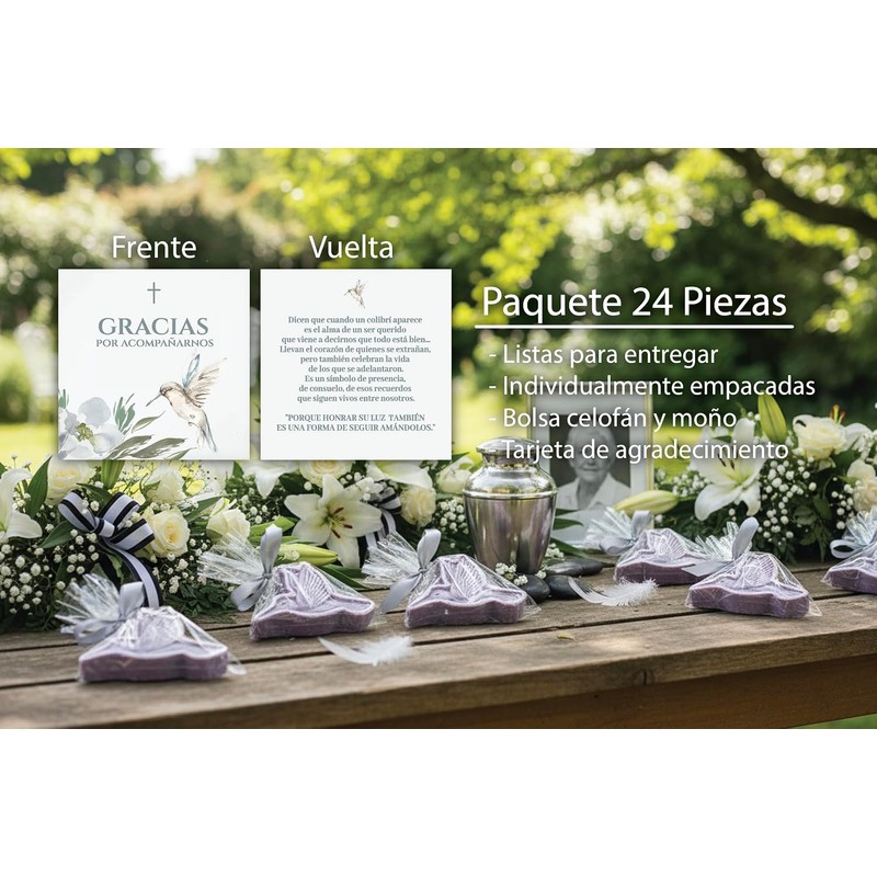 Velas colibrí aromáticas Gardenia y Lavanda – Pack 24 para
