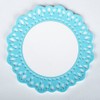 Good-L Antique Lace Style Vinyl Coasters White x Blue Diameter