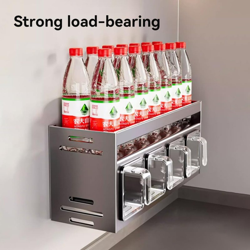 ANQIA Kitchen Spice Rack Wall Mount Hanging Seasoning Box Over