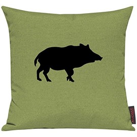 ShirtInStyle Cushion Cover For Chosen One! Sofa Cushion, Cushion Cover, Animal Your Favourite Animal Wild Boar Pig, Kiwi Colour
