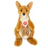 Teddy Hermann 91633 Kangaroo with Baby 30 cm, Cuddly Toy,