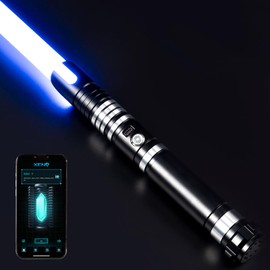 DAMIENSABER Upgrade RGB3.0 Smooth Swing Light Saber, Motion Control Light Saber with Realistic 16 Sound Fonts Infinite Color Changing 16 RGB, Heavy Dueling Metal Light Sabers for Adults, Rechargeable