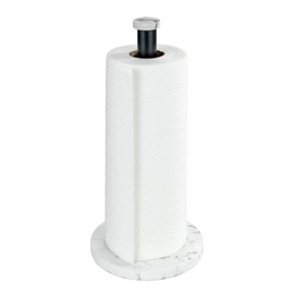Kitchen Roll Holder Marble White