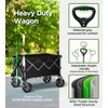 pikulLA pikulLA Beach Wagon,Collapsible Wagon 220lbs with Big Wheels Foldable