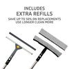 Window Washing Kit with Extension Pole(19–94.5"), Window Squeegee with Extension
