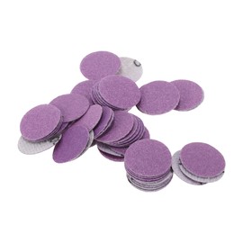 HEROFFIX 50 Pcs Car Wood Sanding Discs Smoothing Hook & Loop Sandpaper for Woodworking, Automotive Refinishing 0.98" 100 Grit Purple Aluminum Oxide