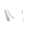 Sterling Silver Elongated Teardrop Dangle Earrings