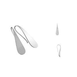 Sterling Silver Elongated Teardrop Dangle Earrings