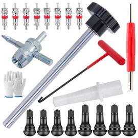 Richcat 51025 Quick Tire Valve Change Tool for Cars,Tire Valve Stem Core Quickly Replacement Tool Kit,Perfect Tool for Replacing Leaky Valves in Cars,ATVs,Trucks, etc.with TR413/TR414