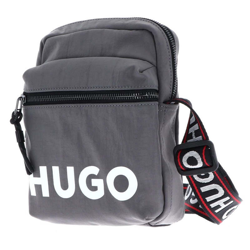 HUGO Quentyn NS Zip Crossbody Grey, gray