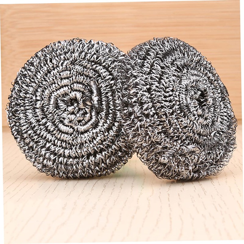 Ciieeo 6pcs Stainless Steel Spiral Scrubbers Kitchen Cleaning for Dishes