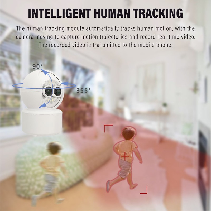 1080P HD Dual Lens Security Camera Wireless WiFi Security Camera