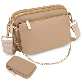 Uromee Corssbody Bags for Women Vegan Leather Fashion Shoulder Purse Fanny Pack Belt Bag Travel Hiking Detachable Pouch Adjustable Strap