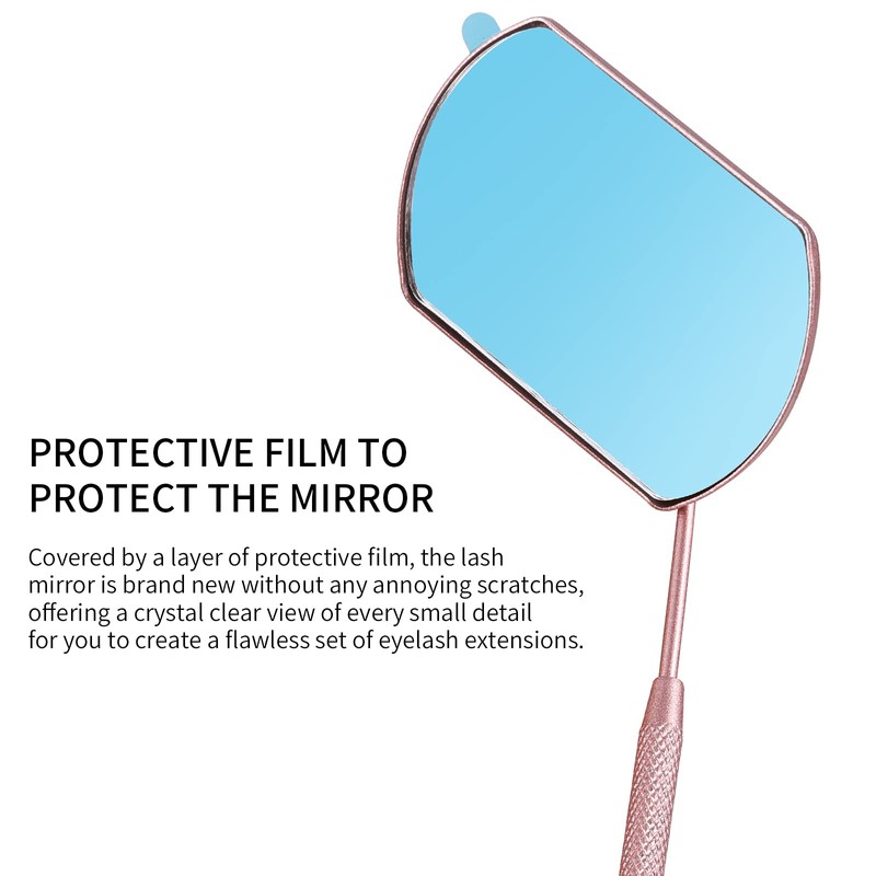 Miuffue Lash Mirror for Eyelash Extensions, Detachable Stainless Steel Large