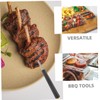 NOLITOY 8pcs Telescopic Barbecue Forks Set Stainless Steel Extendable Marshmallow