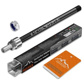 NICEDACK Thru Axle M12 x 1.5-170 mm with Adaptor for Bicycle Trailer Coupling