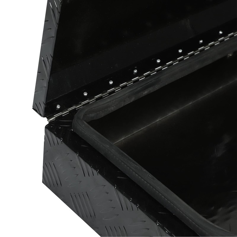 caqeg 34.5 Inch Heavy Duty Aluminum Stripes Plated Tool Box