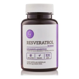 Resveratrol 100% Vegano Vitamina C Semilla Uva Acai 60 Cáps. Sin Sabor