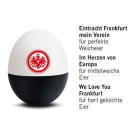 Eintracht Frankfurt PiepEi - Singing Egg Timer for Cooking with - Egg Cooker for 3 Hardness Levels - Eintracht Frankfurt Fan Item - Funny Cooking Egg - Music Egg Timer - Brainstream
