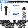 GOFIRA M10 x 1.25 x 40mm Flanged Hex Head Bolts