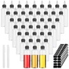100 Pcs Plastic Squeeze Bottles, 4oz Boston Round Dispensers -