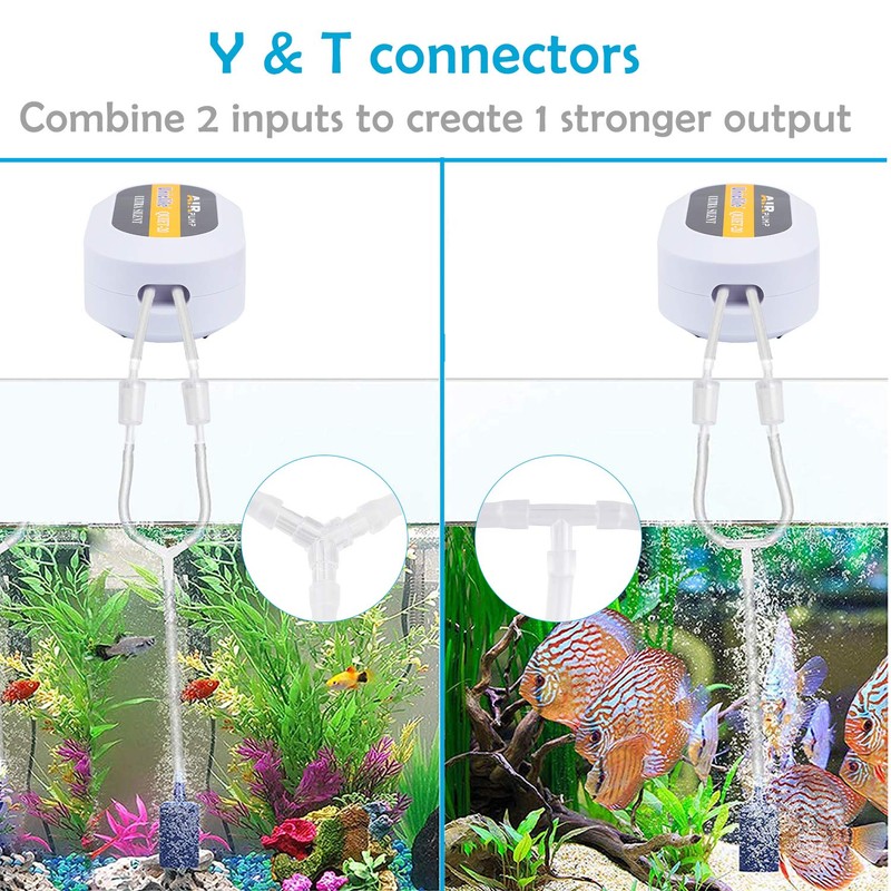 Pawfly Aquarium Airline Tubing Connectors Plastic Inline Valve, Fish Tank