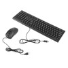 Keyboard and Mouse Combo Black Waterproof 104 Keys Anti Slip