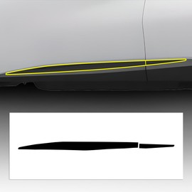 BOGAR TECH DESIGNS Lower Side Chrome Delete Overlay Compatible with Nissan Murano 2015-2024, Gloss Black